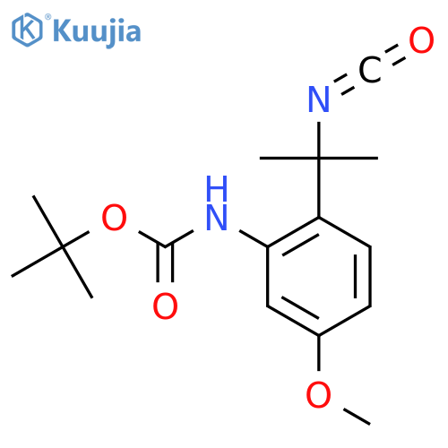 tert-butyl N-2-(2-isocyanatopropan-2-yl)-5-methoxyphenylcarbamate structure