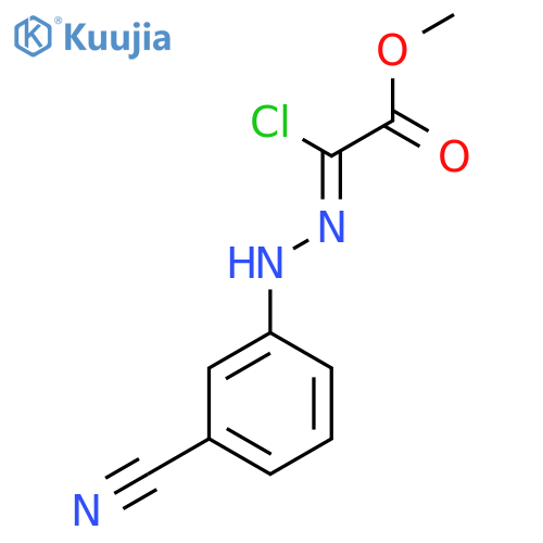 methyl (2Z)-2-chloro-2-2-(3-cyanophenyl)hydrazin-1-ylideneacetate structure