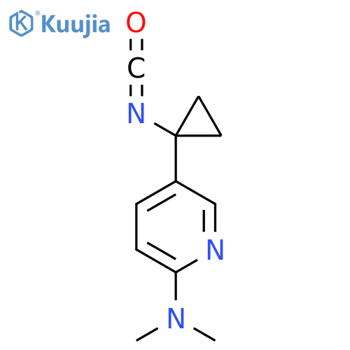 5-(1-isocyanatocyclopropyl)-N,N-dimethylpyridin-2-amine structure