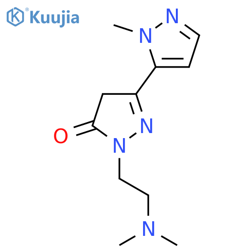 1-2-(dimethylamino)ethyl-3-(1-methyl-1H-pyrazol-5-yl)-4,5-dihydro-1H-pyrazol-5-one structure