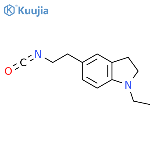 1-ethyl-5-(2-isocyanatoethyl)-2,3-dihydro-1H-indole structure
