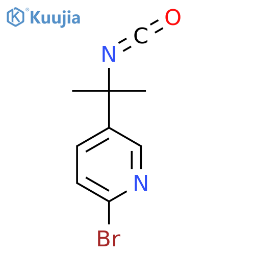 2-Bromo-5-(2-isocyanatopropan-2-yl)pyridine structure