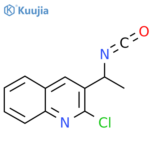 2-chloro-3-(1-isocyanatoethyl)quinoline structure