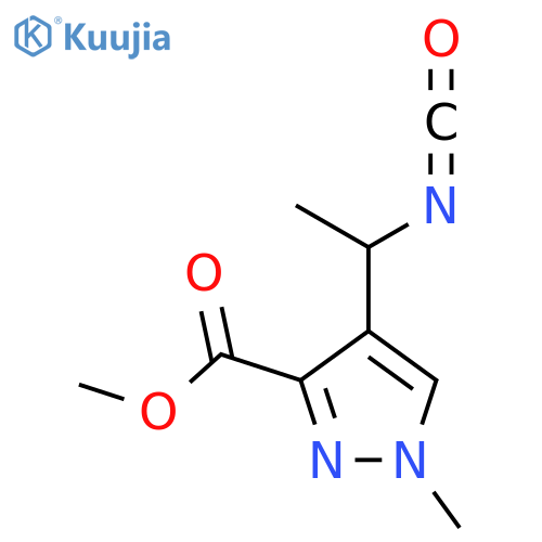 methyl 4-(1-isocyanatoethyl)-1-methyl-1H-pyrazole-3-carboxylate structure