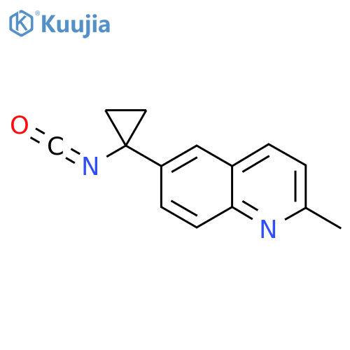 6-(1-isocyanatocyclopropyl)-2-methylquinoline structure