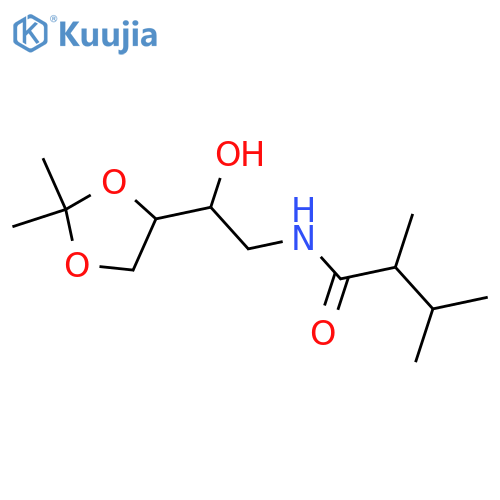 N-2-(2,2-dimethyl-1,3-dioxolan-4-yl)-2-hydroxyethyl-2,3-dimethylbutanamide structure