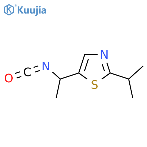 5-(1-Isocyanatoethyl)-2-(propan-2-yl)-1,3-thiazole structure
