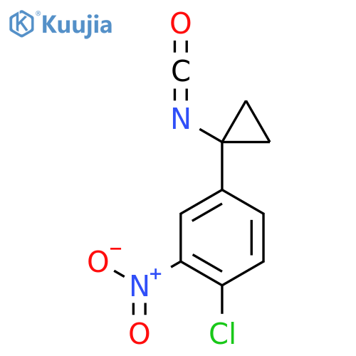 1-chloro-4-(1-isocyanatocyclopropyl)-2-nitrobenzene structure