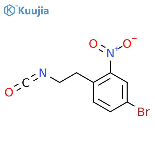 4-Bromo-1-(2-isocyanatoethyl)-2-nitrobenzene structure