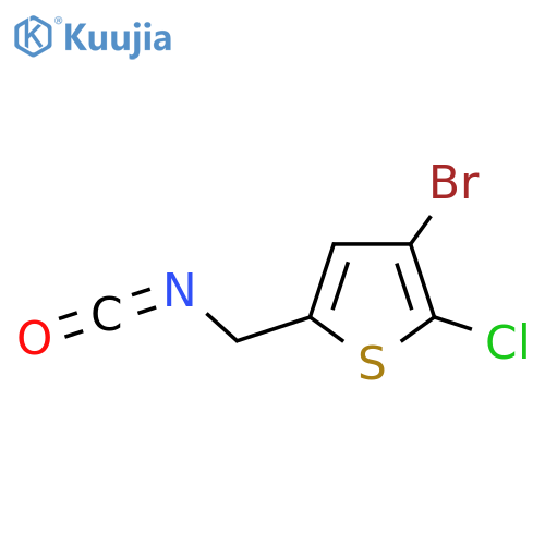 3-bromo-2-chloro-5-(isocyanatomethyl)thiophene structure