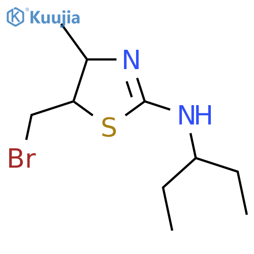 5-(bromomethyl)-4-methyl-N-(pentan-3-yl)-4,5-dihydro-1,3-thiazol-2-amine structure
