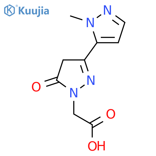 2-3-(1-methyl-1H-pyrazol-5-yl)-5-oxo-4,5-dihydro-1H-pyrazol-1-ylacetic acid structure