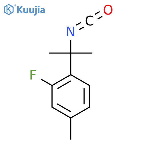 2-fluoro-1-(2-isocyanatopropan-2-yl)-4-methylbenzene structure