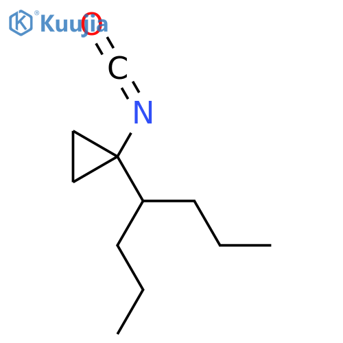 1-(heptan-4-yl)-1-isocyanatocyclopropane structure