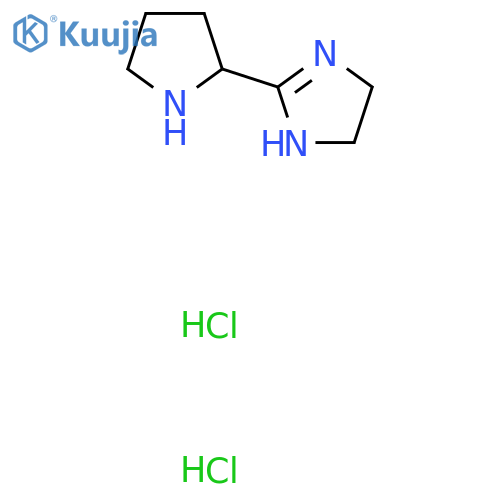 2-(pyrrolidin-2-yl)-4,5-dihydro-1H-imidazole dihydrochloride structure