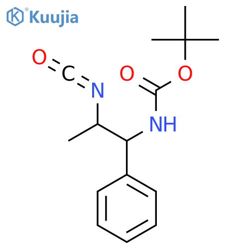 tert-butyl N-(2-isocyanato-1-phenylpropyl)carbamate structure