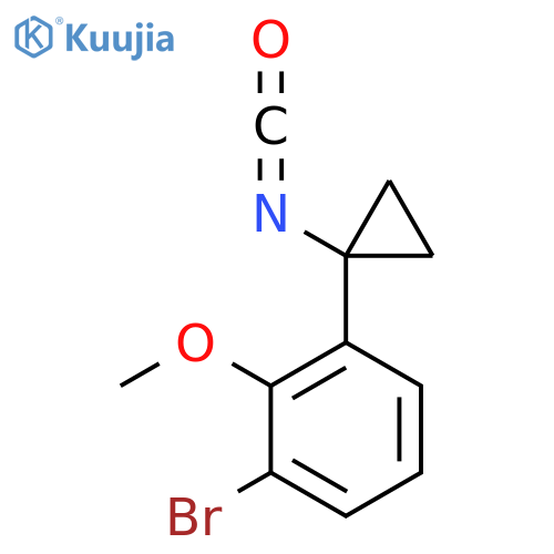 1-bromo-3-(1-isocyanatocyclopropyl)-2-methoxybenzene structure