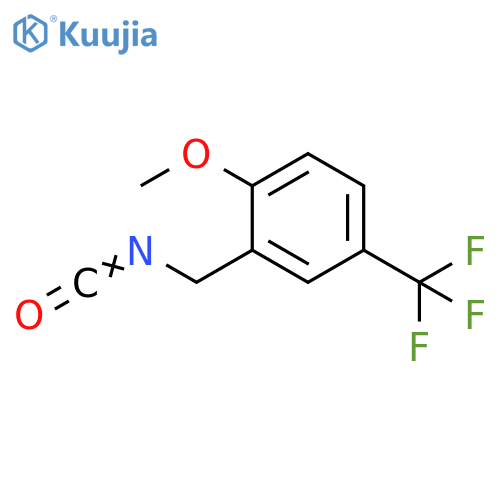 2-(isocyanatomethyl)-1-methoxy-4-(trifluoromethyl)benzene structure