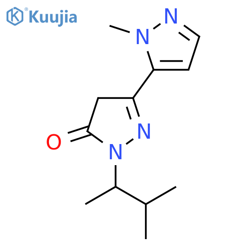 3-(1-methyl-1H-pyrazol-5-yl)-1-(3-methylbutan-2-yl)-4,5-dihydro-1H-pyrazol-5-one structure
