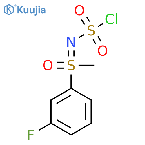 (chlorosulfonyl)imino(3-fluorophenyl)methyl-lambda6-sulfanone structure