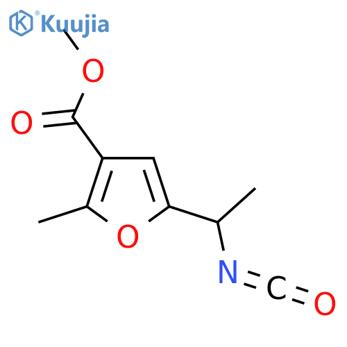 methyl 5-(1-isocyanatoethyl)-2-methylfuran-3-carboxylate structure