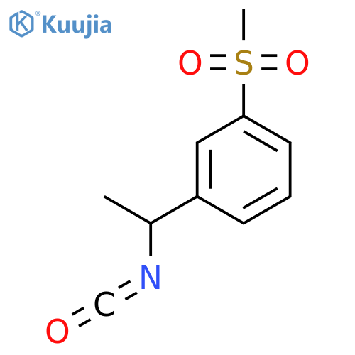 1-(1-isocyanatoethyl)-3-methanesulfonylbenzene structure