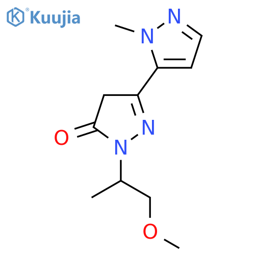 1-(1-methoxypropan-2-yl)-3-(1-methyl-1H-pyrazol-5-yl)-4,5-dihydro-1H-pyrazol-5-one structure