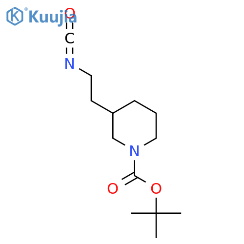 tert-butyl 3-(2-isocyanatoethyl)piperidine-1-carboxylate structure