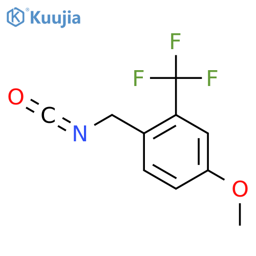 1-(isocyanatomethyl)-4-methoxy-2-(trifluoromethyl)benzene structure