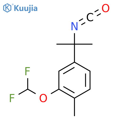 2-(Difluoromethoxy)-4-(2-isocyanatopropan-2-yl)-1-methylbenzene structure
