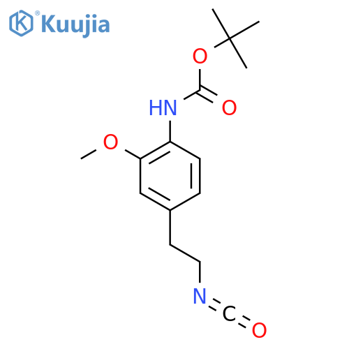 tert-butyl N-4-(2-isocyanatoethyl)-2-methoxyphenylcarbamate structure
