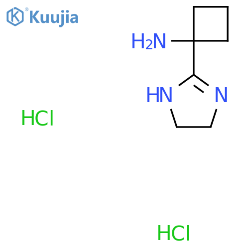 1-(4,5-Dihydro-1H-imidazol-2-yl)cyclobutan-1-amine;dihydrochloride structure