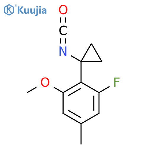 1-fluoro-2-(1-isocyanatocyclopropyl)-3-methoxy-5-methylbenzene structure