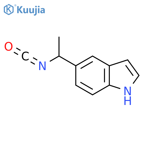 5-(1-isocyanatoethyl)-1H-indole structure