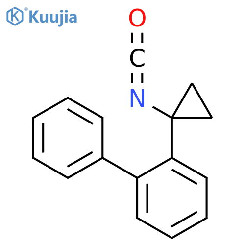 1-(1-isocyanatocyclopropyl)-2-phenylbenzene structure