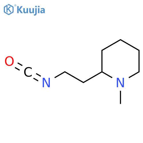 2-(2-isocyanatoethyl)-1-methylpiperidine structure