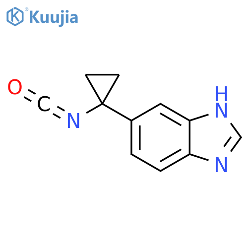 5-(1-isocyanatocyclopropyl)-1H-1,3-benzodiazole structure