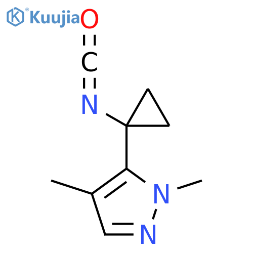5-(1-isocyanatocyclopropyl)-1,4-dimethyl-1H-pyrazole structure