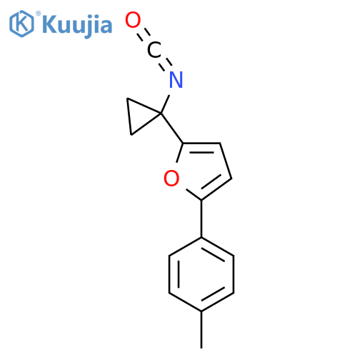 2-(1-isocyanatocyclopropyl)-5-(4-methylphenyl)furan structure