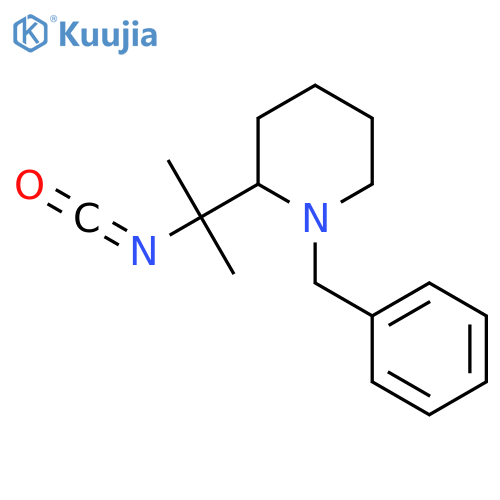 1-benzyl-2-(2-isocyanatopropan-2-yl)piperidine structure