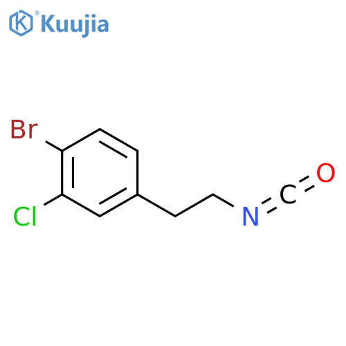 1-bromo-2-chloro-4-(2-isocyanatoethyl)benzene structure