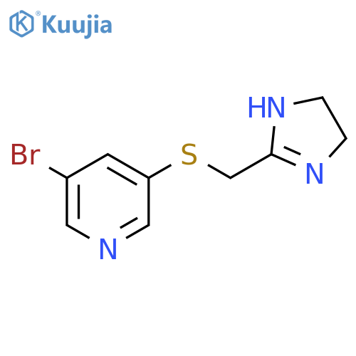 3-bromo-5-{(4,5-dihydro-1H-imidazol-2-yl)methylsulfanyl}pyridine structure