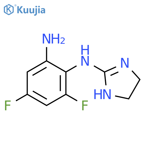 1,2-Benzenediamine, N2-(4,5-dihydro-1H-imidazol-2-yl)-3,5-difluoro- structure