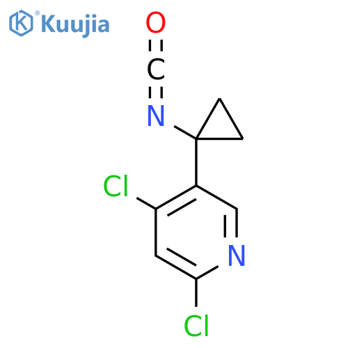 2,4-dichloro-5-(1-isocyanatocyclopropyl)pyridine structure