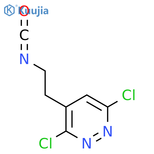 3,6-dichloro-4-(2-isocyanatoethyl)pyridazine structure