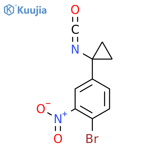 1-bromo-4-(1-isocyanatocyclopropyl)-2-nitrobenzene structure