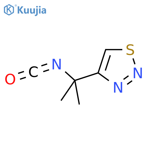 4-(2-isocyanatopropan-2-yl)-1,2,3-thiadiazole structure