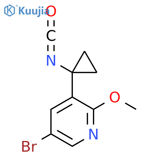 5-bromo-3-(1-isocyanatocyclopropyl)-2-methoxypyridine structure