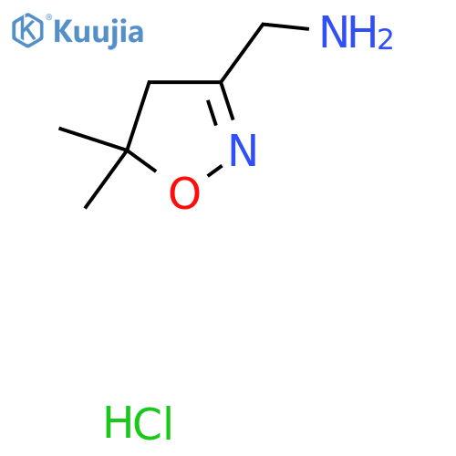 (5,5-Dimethyl-4,5-dihydro-1,2-oxazol-3-yl)methanamine hydrochloride structure