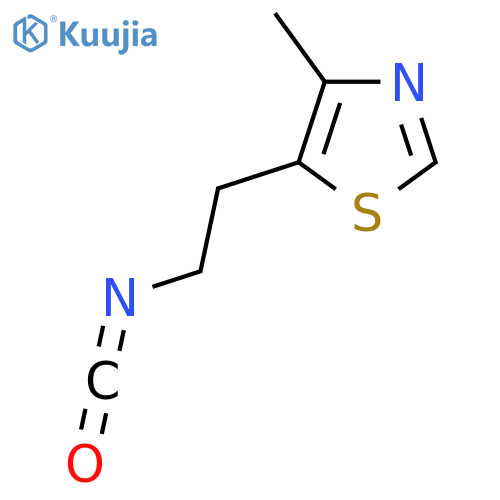 5-(2-isocyanatoethyl)-4-methyl-1,3-thiazole structure